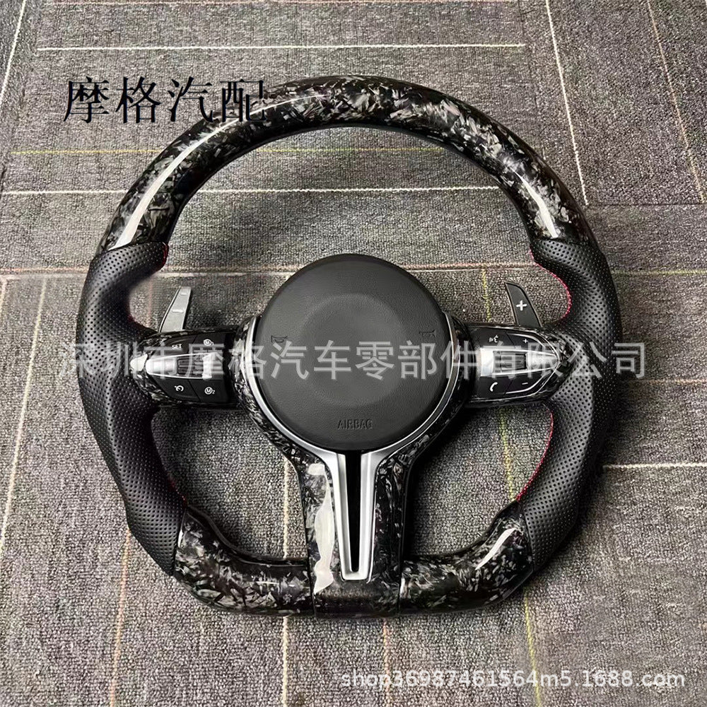 Volante de Fibra de Carbono Forjado para BMW Série F – Customizável - Led Line BR Parts