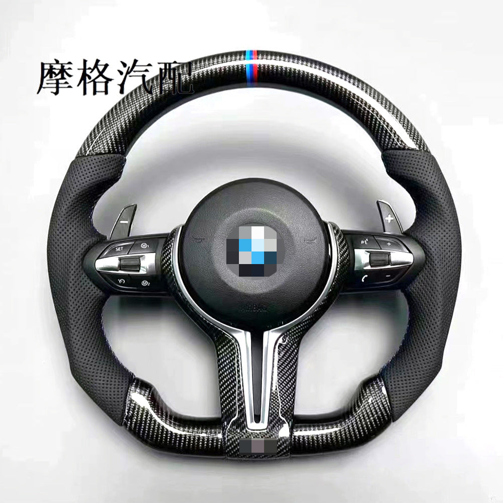 Volante de Fibra de Carbono Forjado para BMW Série F – Customizável - Led Line BR Parts