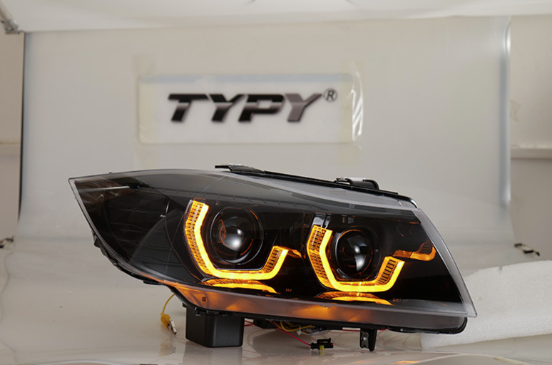 Par de Farol com Lente a Laser para BMW Série 3 E90 (2005-2012) - Led Line BR Parts