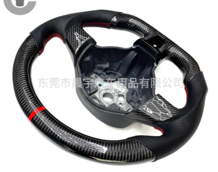 Volante em Fibra de Carbono Personalizado para Volkswagen (Golf, Polo, Santana, Jetta MK5, Sagitar, Bora, Lavida) - Led Line BR Parts