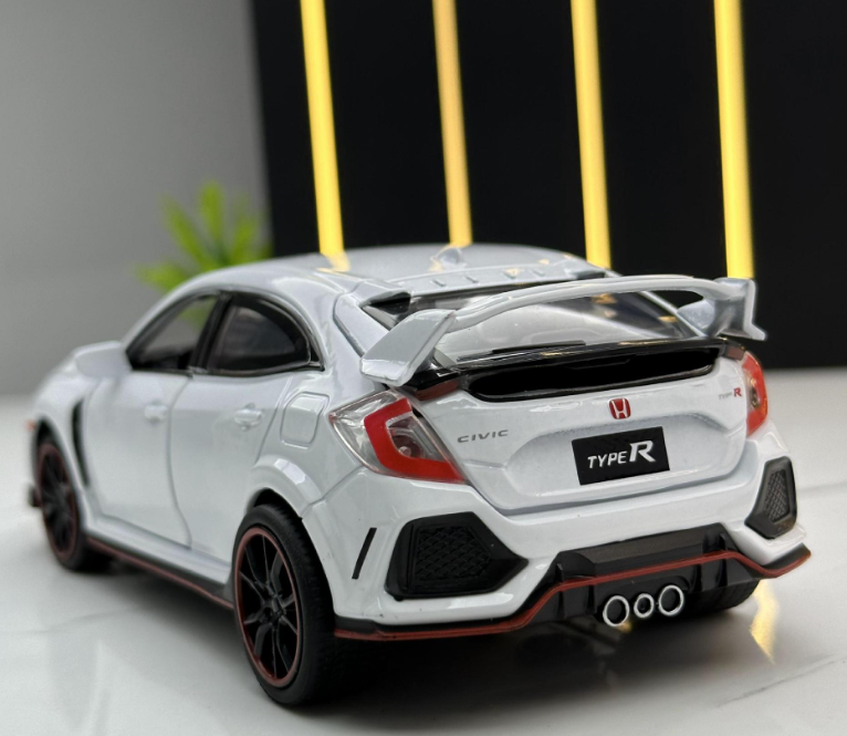 Miniatura Honda Civic Type R 1:32 - Modelo Die-Cast com Som e Luz - Led Line BR Parts