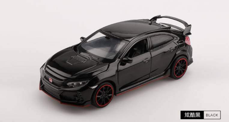 Miniatura Honda Civic Type R 1:32 - Modelo Die-Cast com Som e Luz - Led Line BR Parts