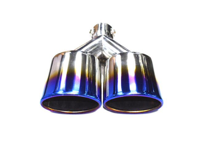 Ponteira de Escapamento Dupla de Aço Inoxidável para Veículos Universais - Led Line BR Parts