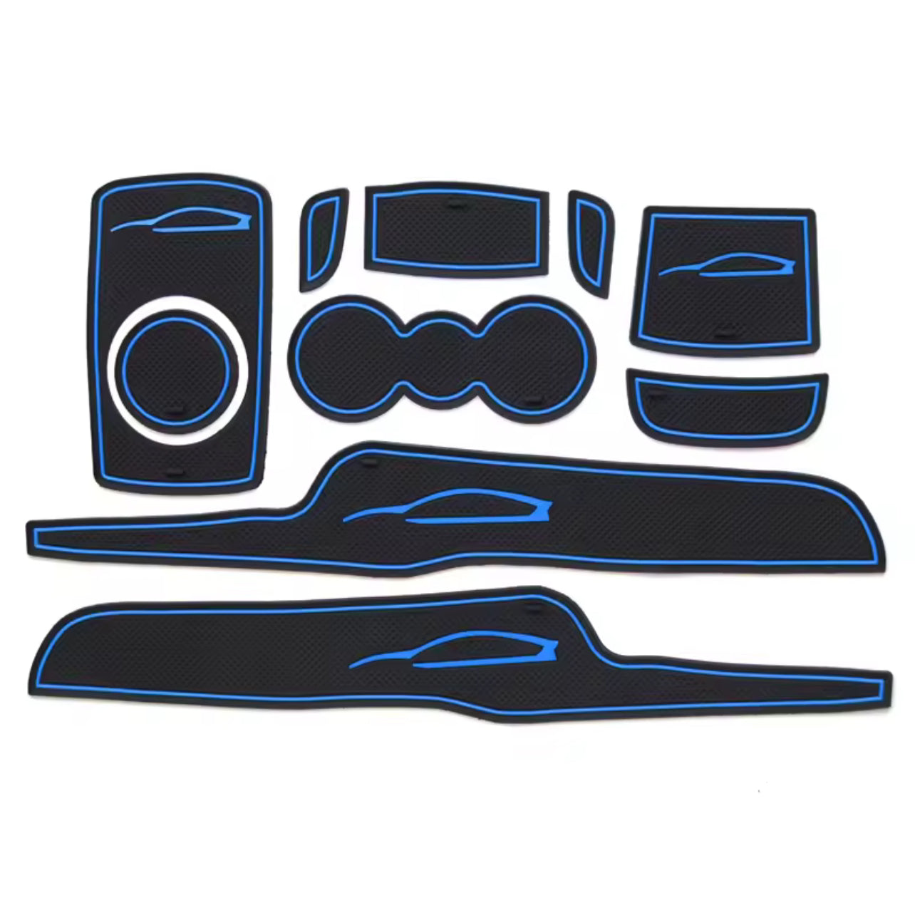 Kit Tapete Antiderrapante de Borracha para Ford Fiesta MK7 (2009 a 2014) – 10 Peças