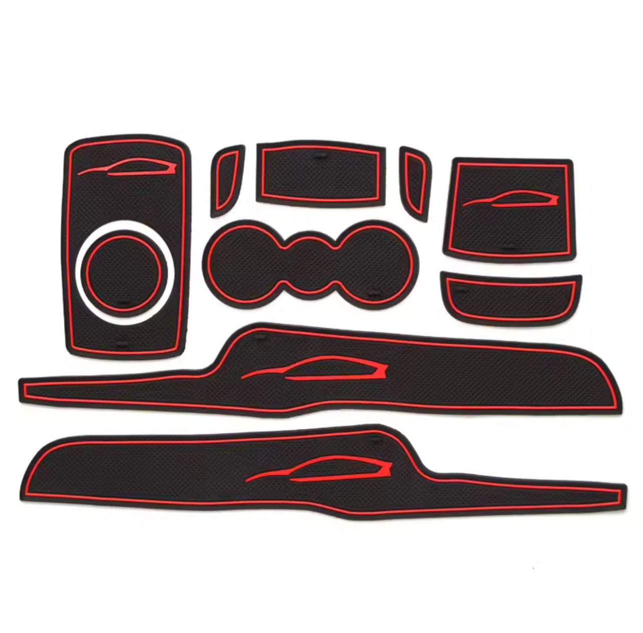 Kit Tapete Antiderrapante de Borracha para Ford Fiesta MK7 (2009 a 2014) – 10 Peças