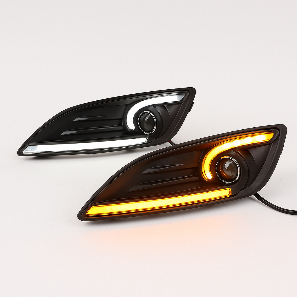 DRL LED com Seta Dinâmica para Ford Fiesta 2013 a 2016