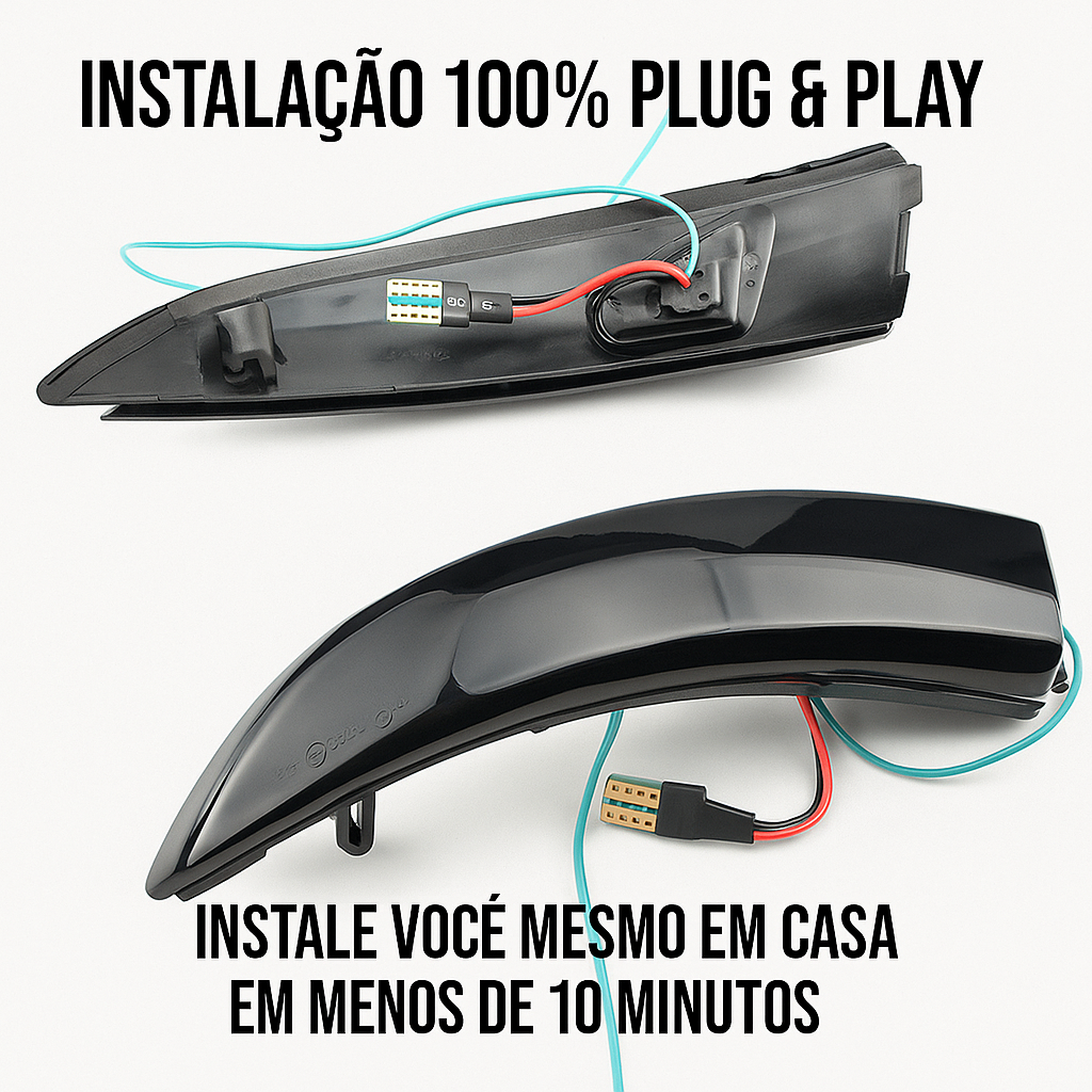 Seta Sequencial para Retrovisor com Animação de Startup – Ford Fiesta MK7 2008-2017 - Led Line BR Parts