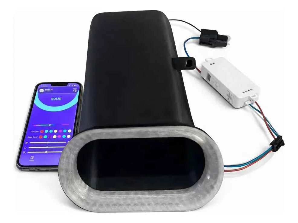 Air Intake com LED RGB (Bluetooth + App) para Ford New Fiesta Hatch 2014–2019 | Led Line BR parts