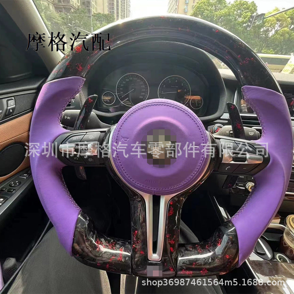 Volante de Fibra de Carbono Forjado para BMW Série F – Customizável - Led Line BR Parts