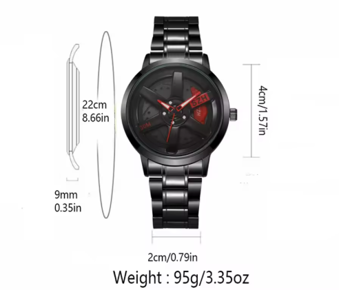 Relógio Masculino Rodas que Giram – Estilo e Exclusividade - Led Line BR Parts