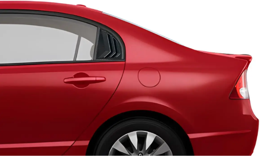 Windows Vents para Honda Civic G8 2006 a 2015 — Estilo Fibra de Carbono, Preto Brilhante ou Fosco - Led Line BR Parts