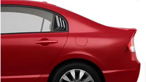 Windows Vents para Honda Civic G8 2006 a 2015 — Estilo Fibra de Carbono, Preto Brilhante ou Fosco - Led Line BR Parts