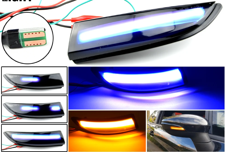 Seta Sequencial para Retrovisor com Animação de Startup – Ford Fiesta MK7 2008-2017 - Led Line BR Parts