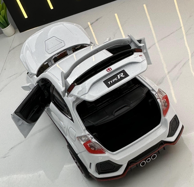 Miniatura Honda Civic Type R 1:32 - Modelo Die-Cast com Som e Luz - Led Line BR Parts