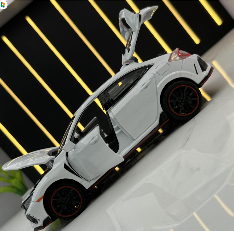 Miniatura Honda Civic Type R 1:32 - Modelo Die-Cast com Som e Luz - Led Line BR Parts
