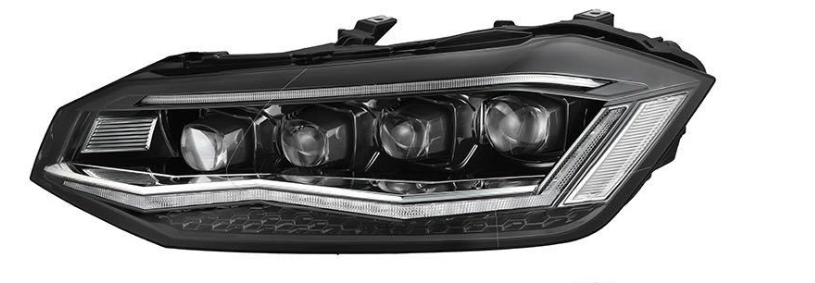 Faróis Dianteiros Modificados para Volkswagen Polo 2019-2022 - Led Line BR Parts