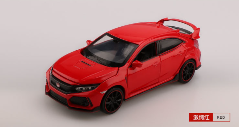 Miniatura Honda Civic Type R 1:32 - Modelo Die-Cast com Som e Luz - Led Line BR Parts
