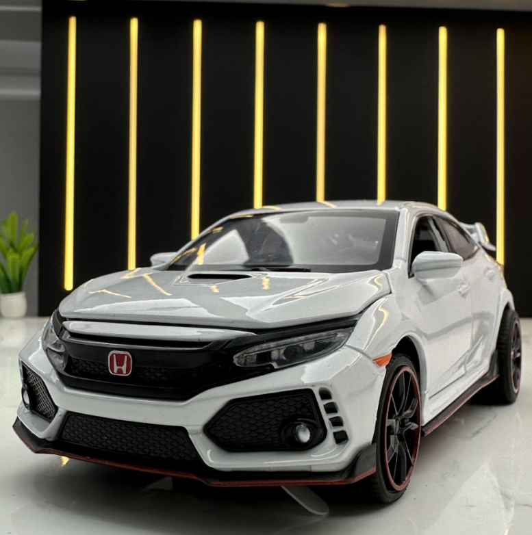 Miniatura Honda Civic Type R 1:32 - Modelo Die-Cast com Som e Luz - Led Line BR Parts