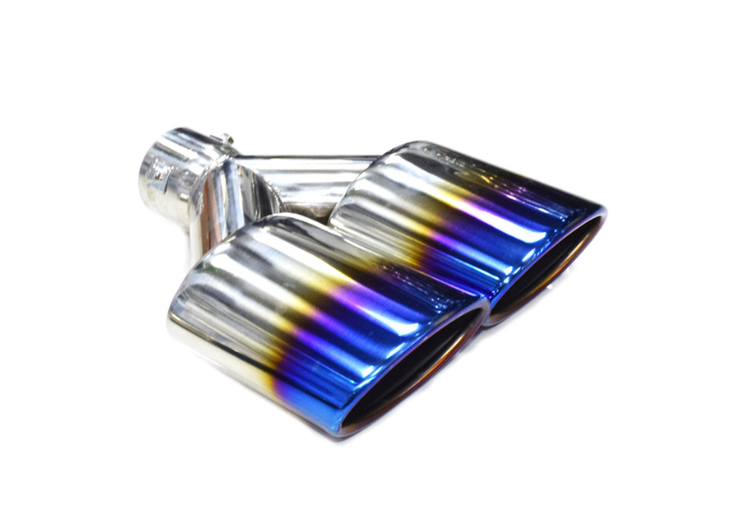 Ponteira de Escapamento Dupla de Aço Inoxidável para Veículos Universais - Led Line BR Parts