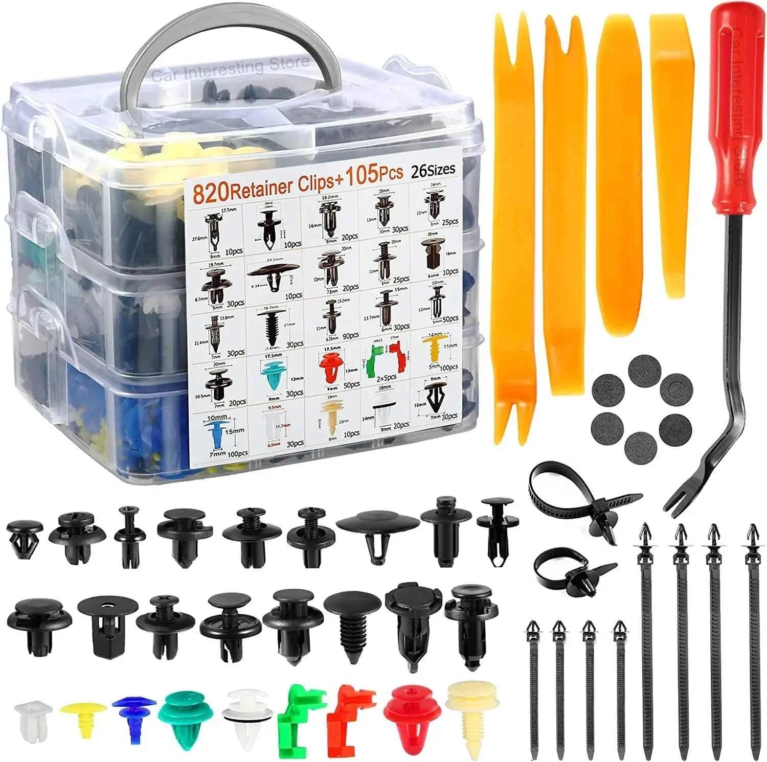 Kit Clipes Automotivos 845 Peças - Solução Completa para Reparos | Led Line BR Parts